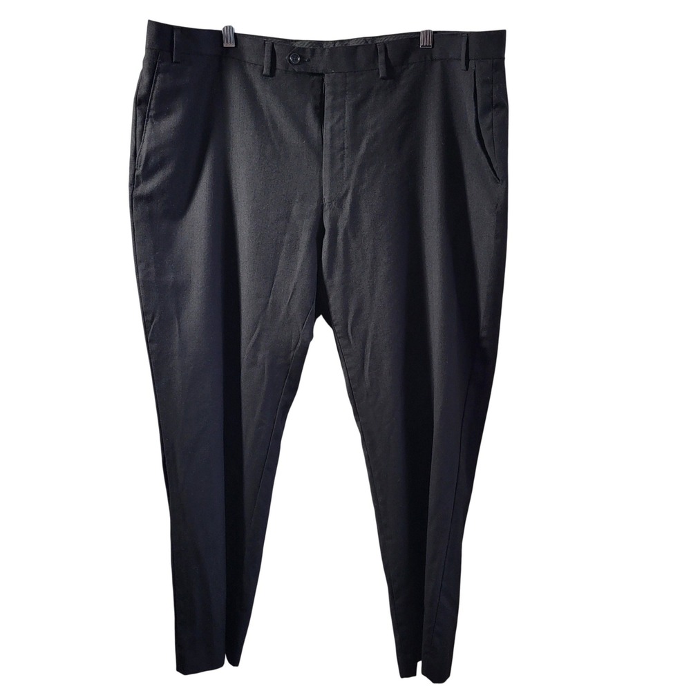 Michael Kors Mens Wool Dress Pants Black Flat Front Straight Leg Size 44x30‎